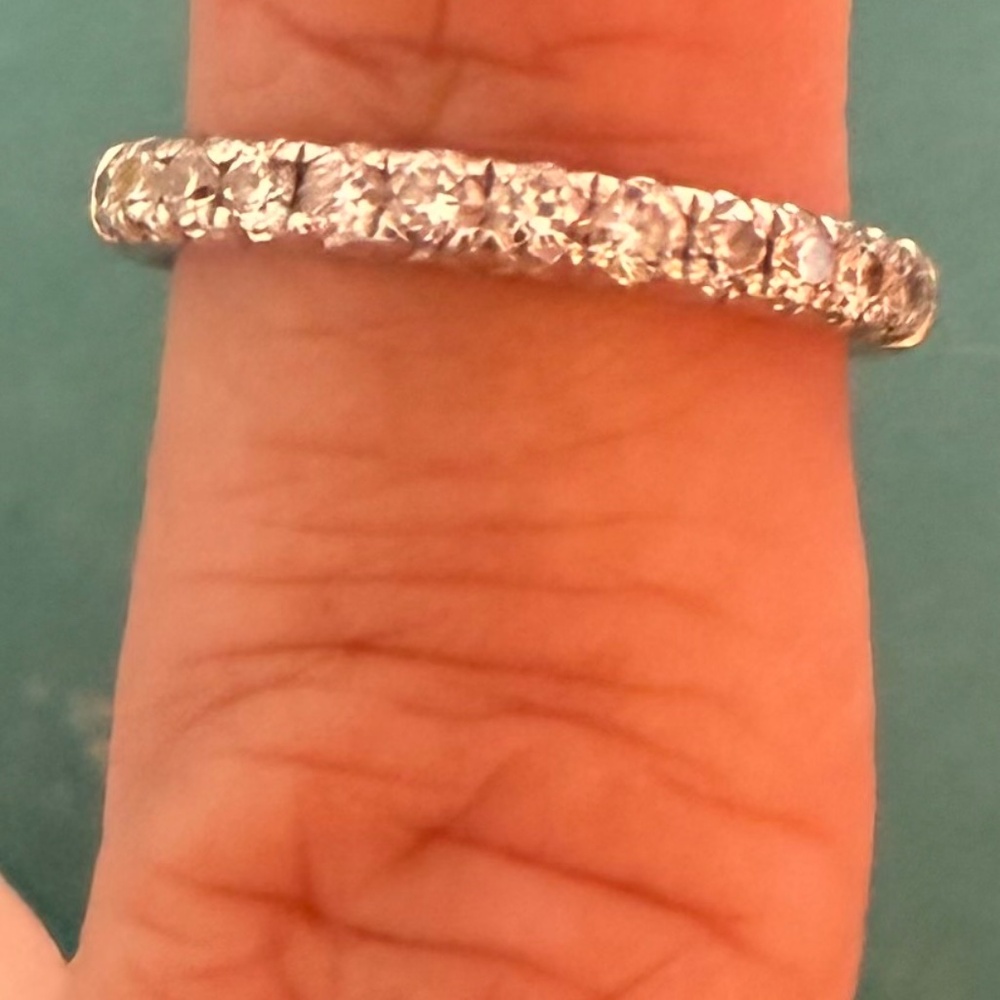 Jared Platinum Anniversary Band and White Gold Necklace